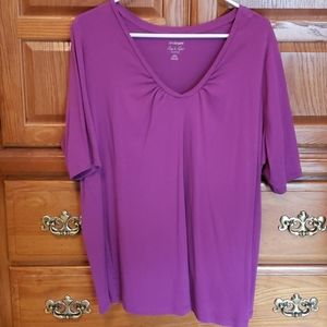 Purple Cotton Tee from Lane Bryant 22/24